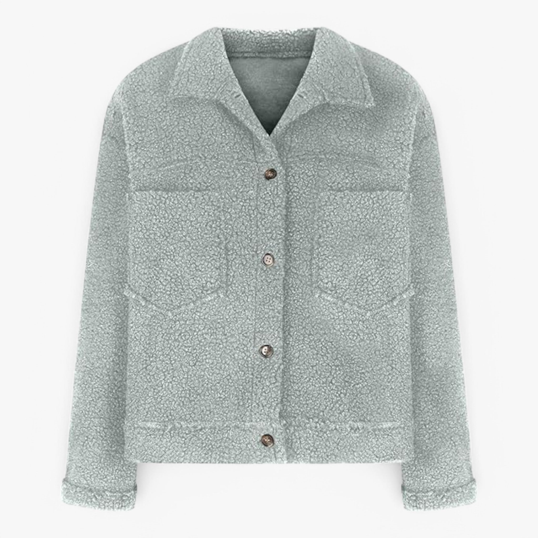 Aria | Uldjakke - hyggelig og elegant - Grøn - Aria | Uldjakke - hyggelig og elegant - €25 - {{ product_tags }