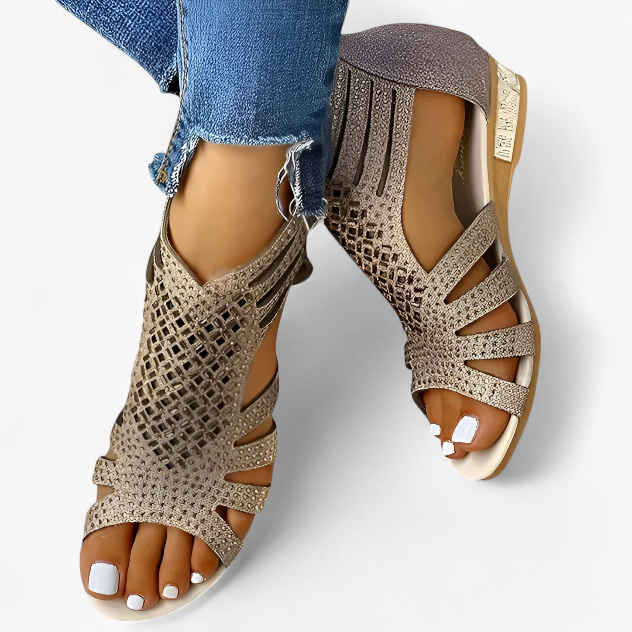 Rosalinda | Sandaler i krystal – Lette og glamourøse - - women's fashion - {{ product_tags }
