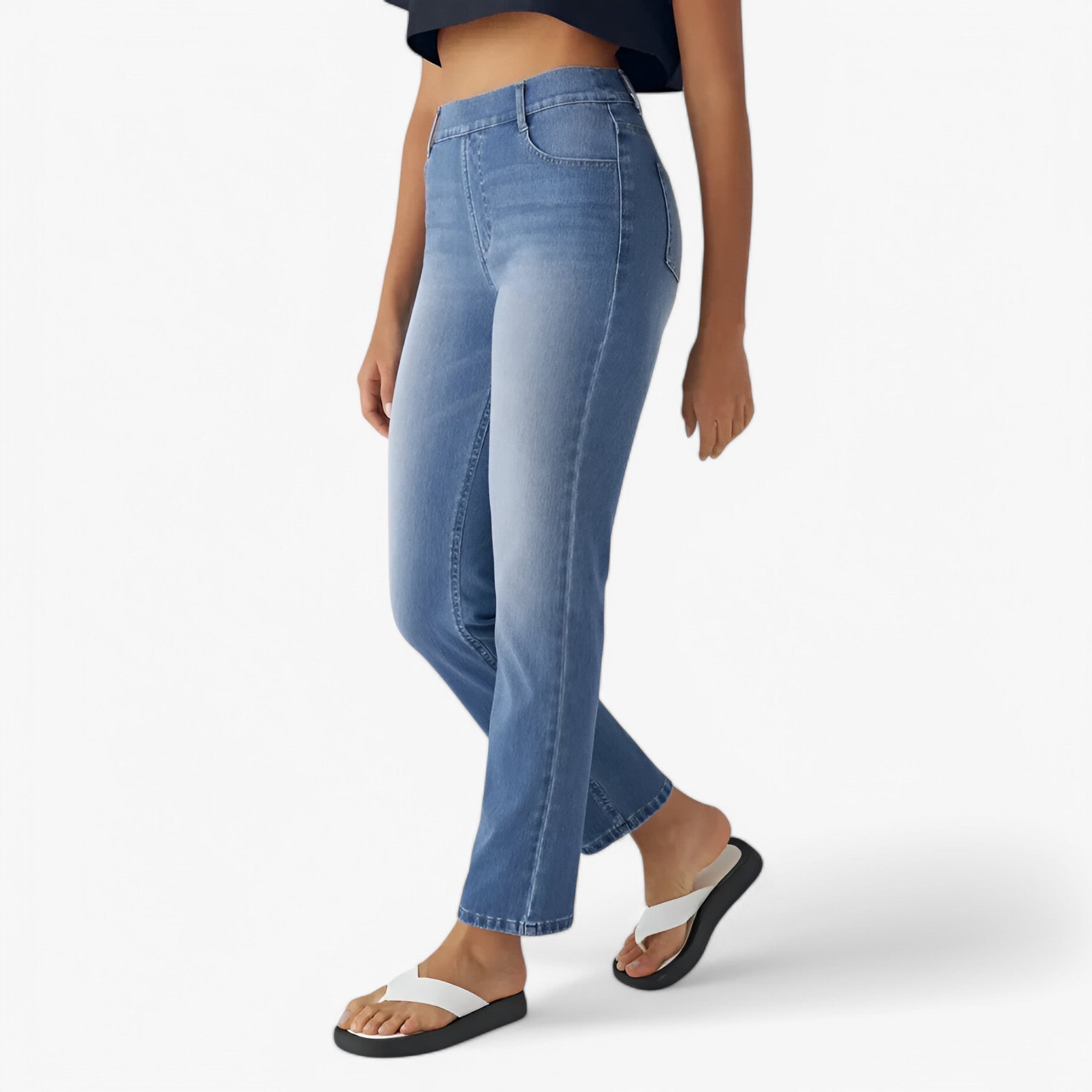 Nina | Bukser med høj talje - Strækbare & Behagelige - - women's fashion - {{ product_tags }
