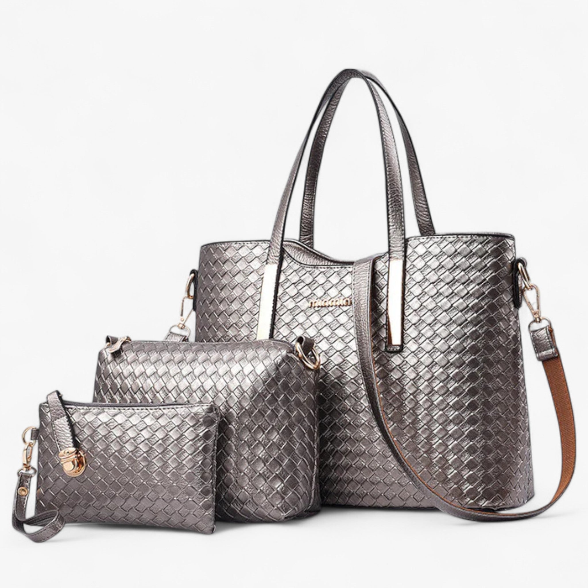 EleganceCarry | Luksus Håndtaske - Sølv - EleganceCarry | Luksus Håndtaske - €25 - {{ product_tags }