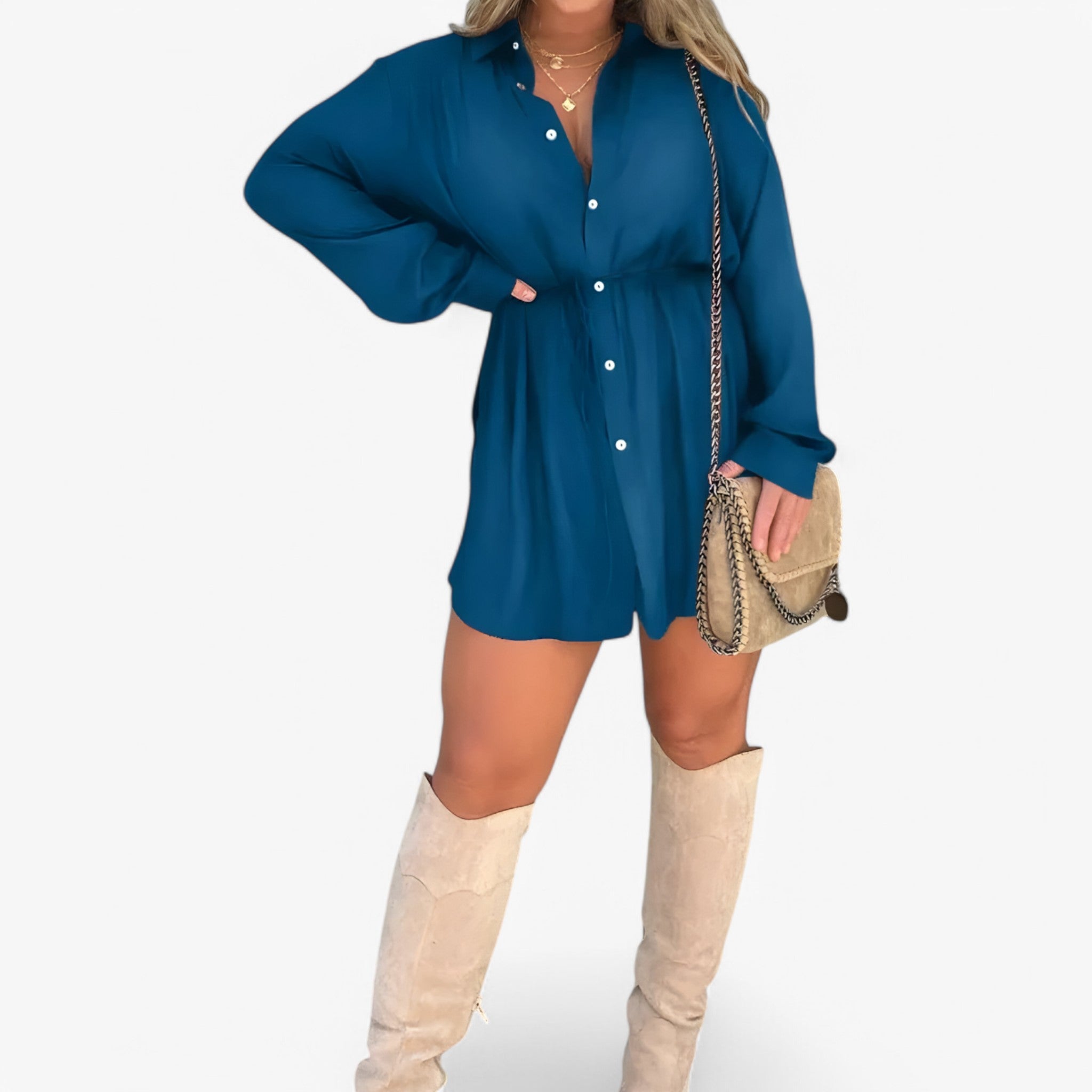 Diana | Dame jumpsuit - Mode og Chic - Koboltblå - women's fashion - {{ product_tags }