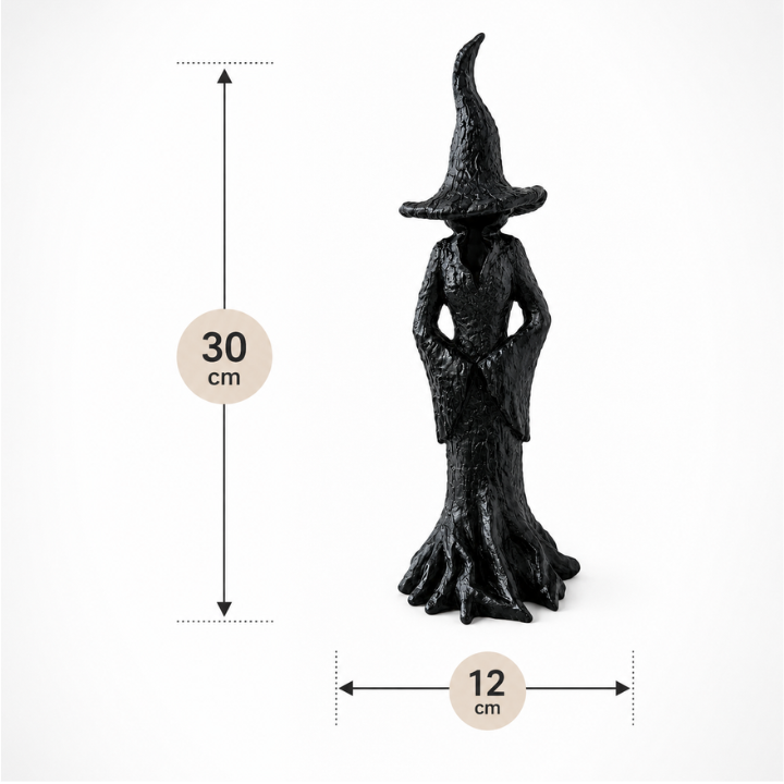 Hekse-havefigur - Håndlavet Harpiks Vogterfigur
