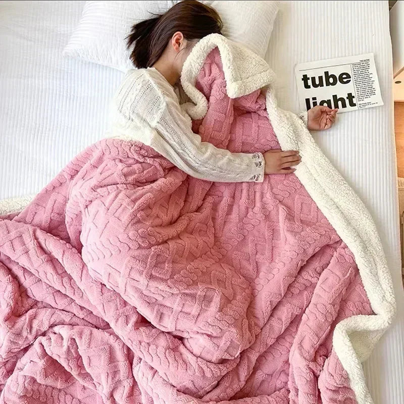 Tykt Lammeuld Vintertæppe - Ultravarmt Plaid - - Home Decor - {{ product_tags }
