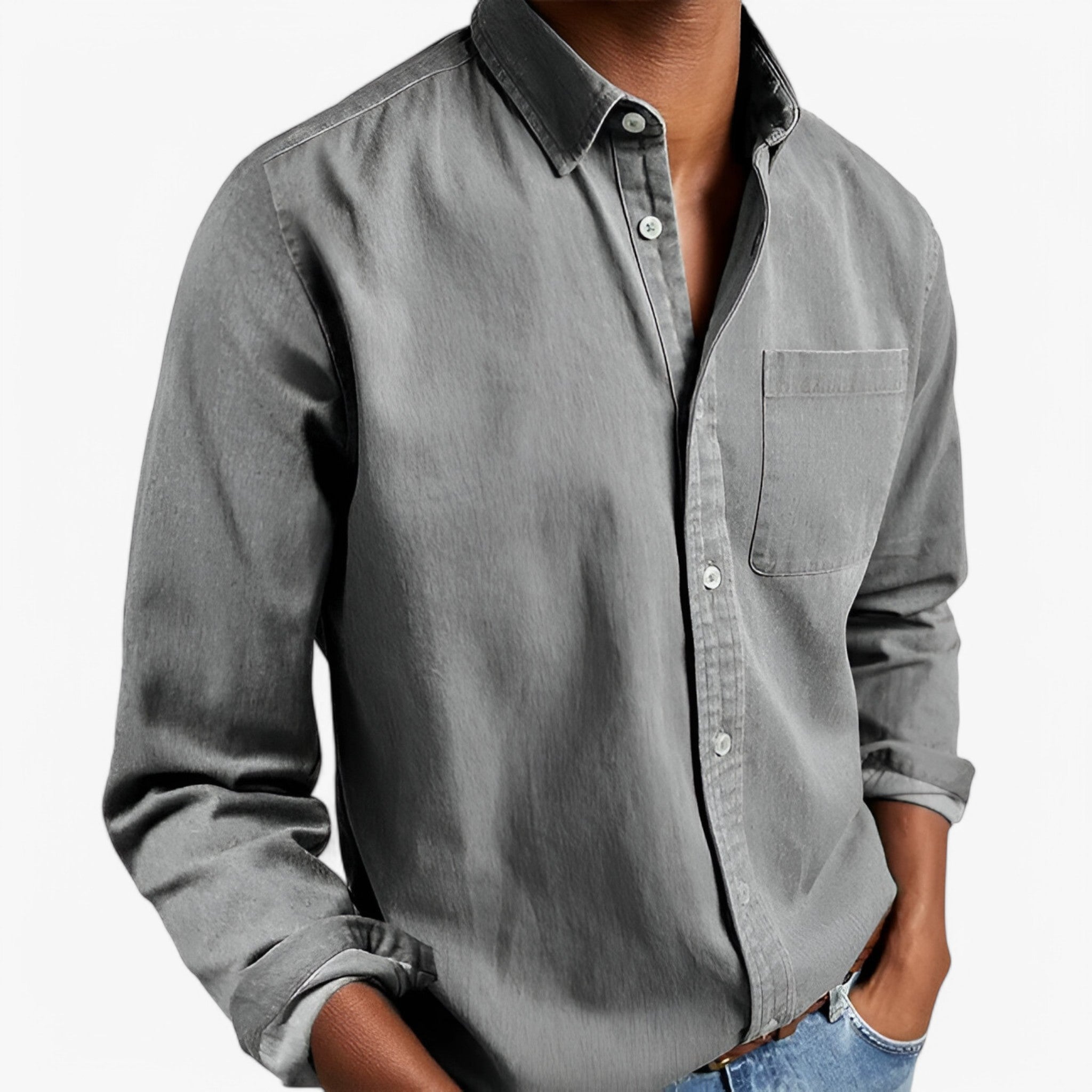 Rafael | Cargo skjorte - Elegant og holdbar - Grå - men's fashion - {{ product_tags }