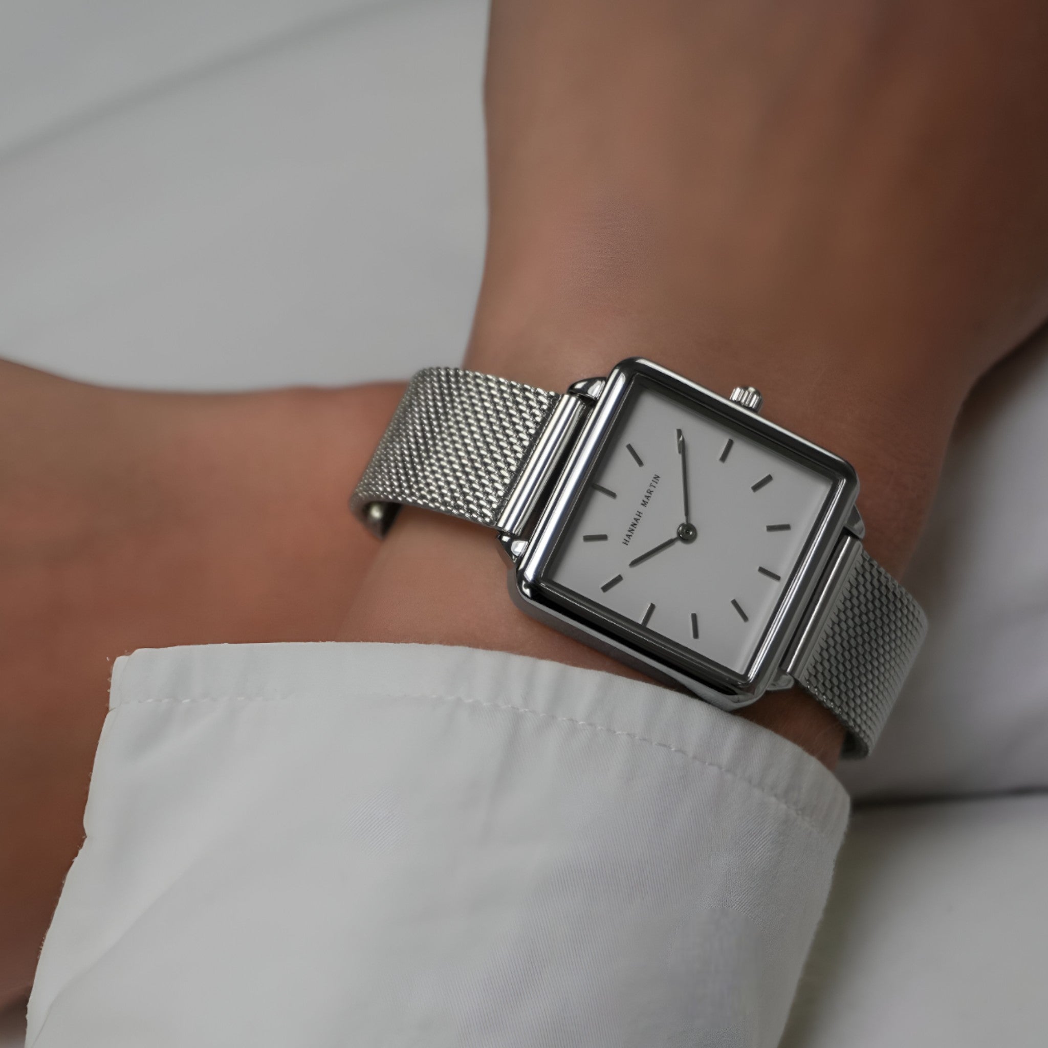 Hazel | Firkantet mesh-ur - sofistikeret i hverdagen - - watches - {{ product_tags }
