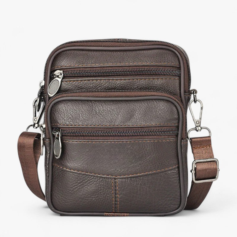 Herre ny læder crossbody taske - Mørk kaffefarve - bags - {{ product_tags }