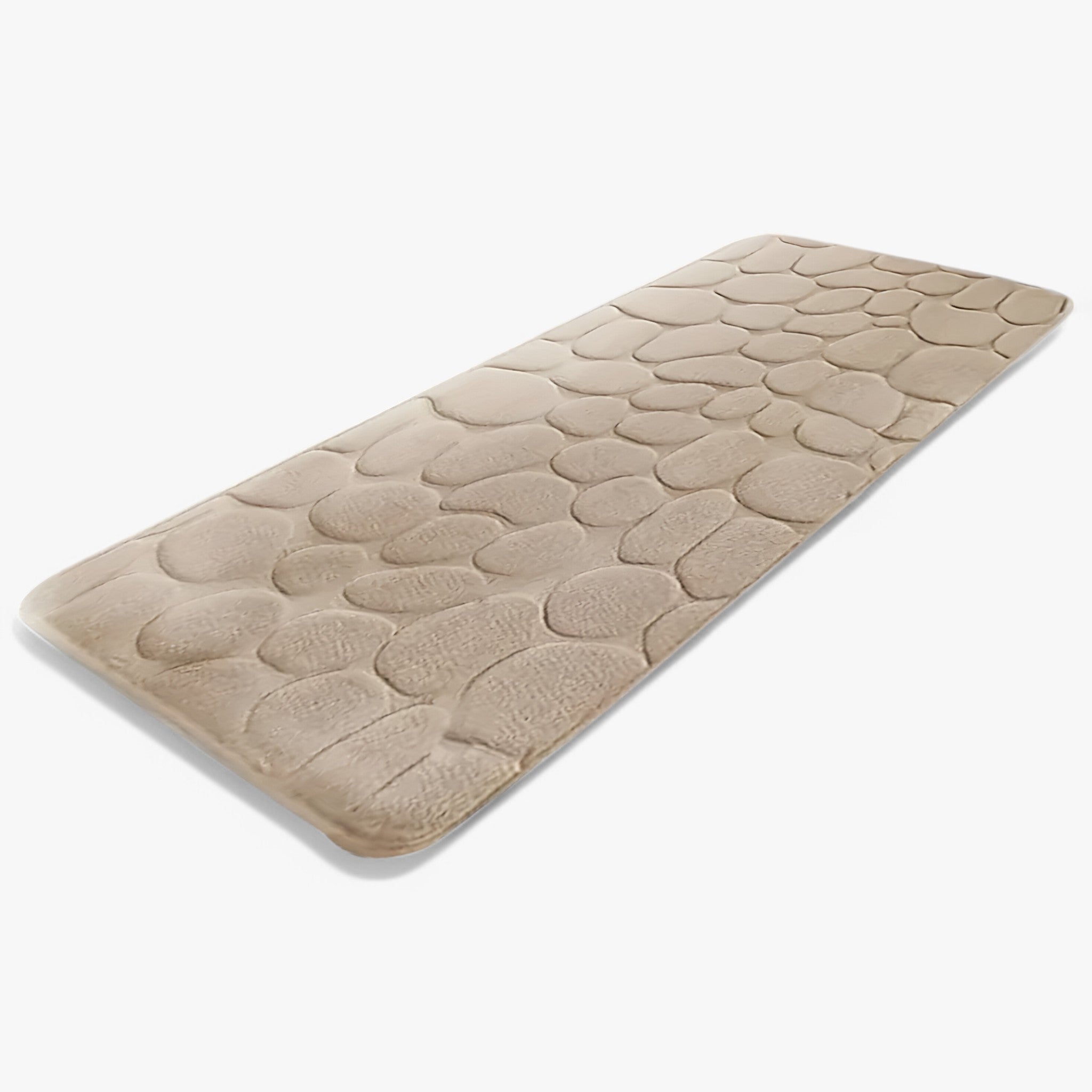 Sophie | Stor bademåtte med lange striber - kan vaskes i maskine - Abrikos 50x120cm - Sophie | Stor bademåtte med lange striber - kan vaskes i maskine- €25 - {{ product_tags }