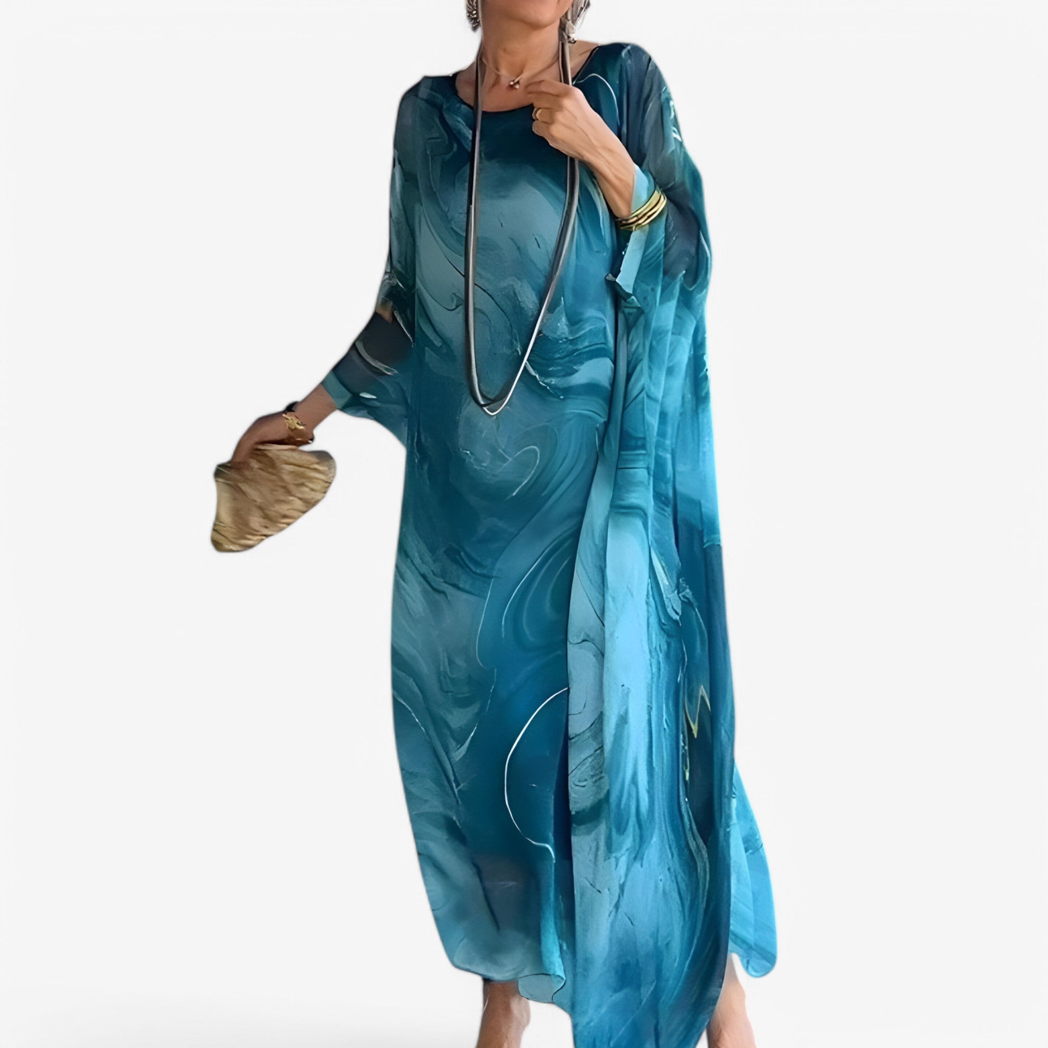 Celeste | Maxi kjole i marmor - Unik og elegant - - women's fashion - {{ product_tags }