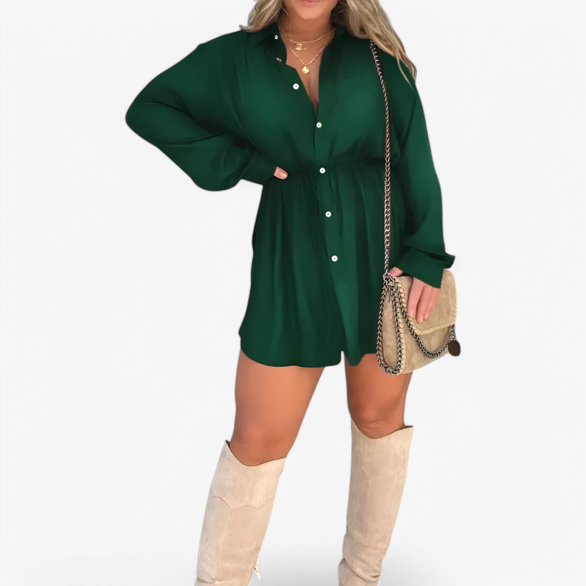 Diana | Dame jumpsuit - Mode og Chic - Grøn - women's fashion - {{ product_tags }