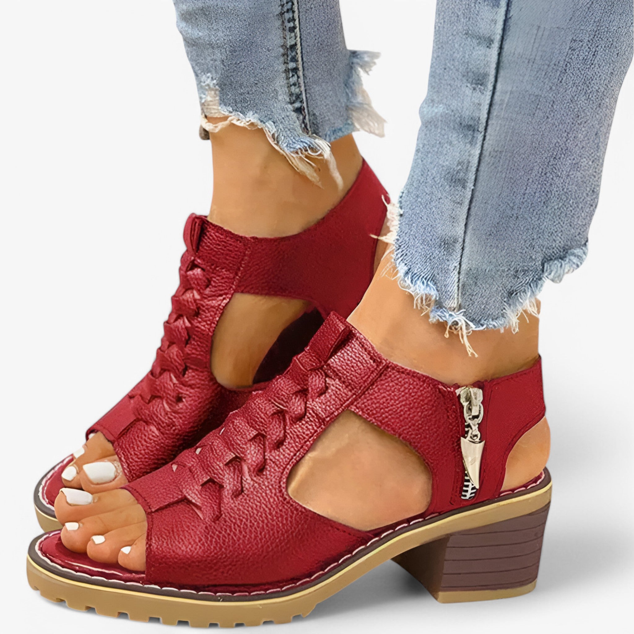 Sara | Sandaler til kvinder - Rød - women's fashion - {{ product_tags }