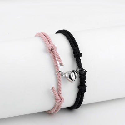 Magnetic Love®-armbånd (2 stk.) - Sort + Pink - Magnetic Love®-armbånd (2 stk.)- €25 - {{ product_tags }