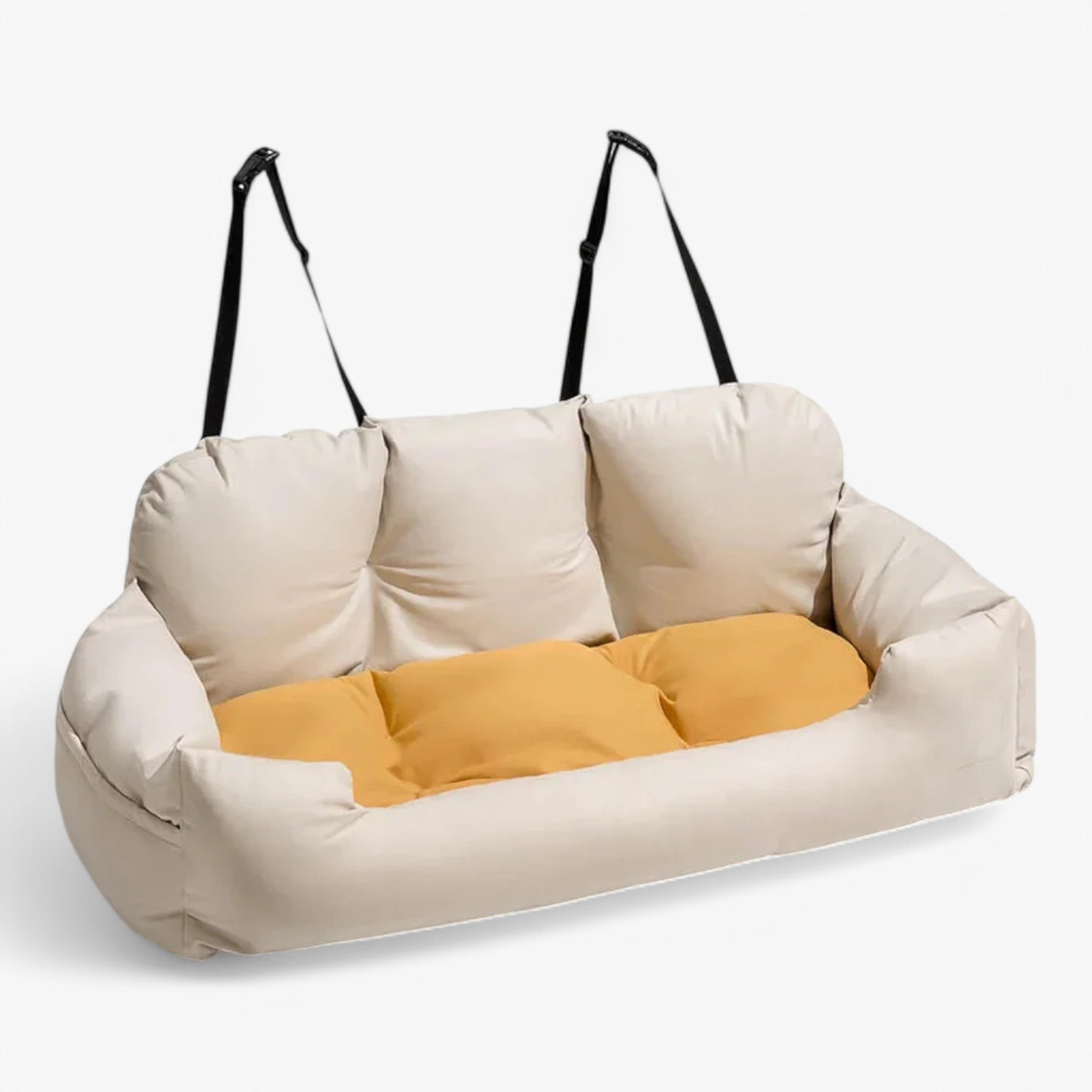 Austin | Luxe Hundeseng til Bil CozyRide - Beige - baby - {{ product_tags }