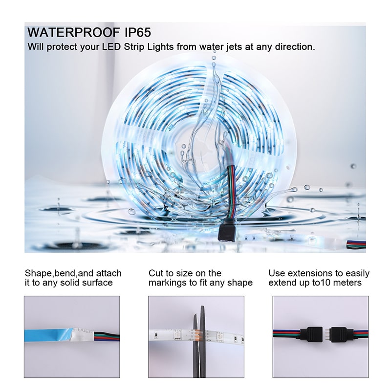 Smart WiFi LED Strip Lys – 8 Tilstande med Musiksynkronisering - - LED Strip Light - {{ product_tags }