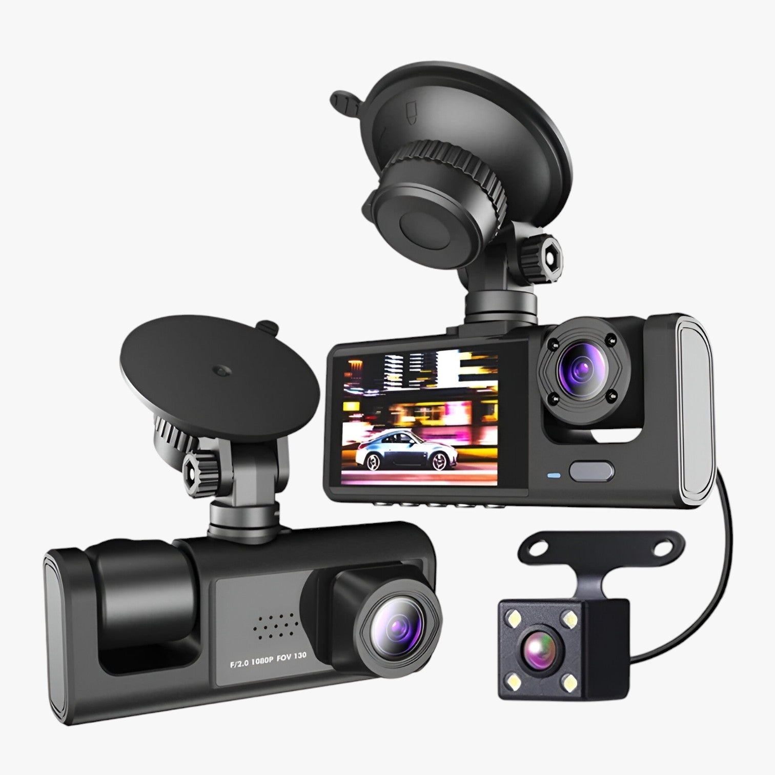 Kayson | 3-kanals bil-dashcam – Altid klart billede, dag og nat - - other - {{ product_tags }