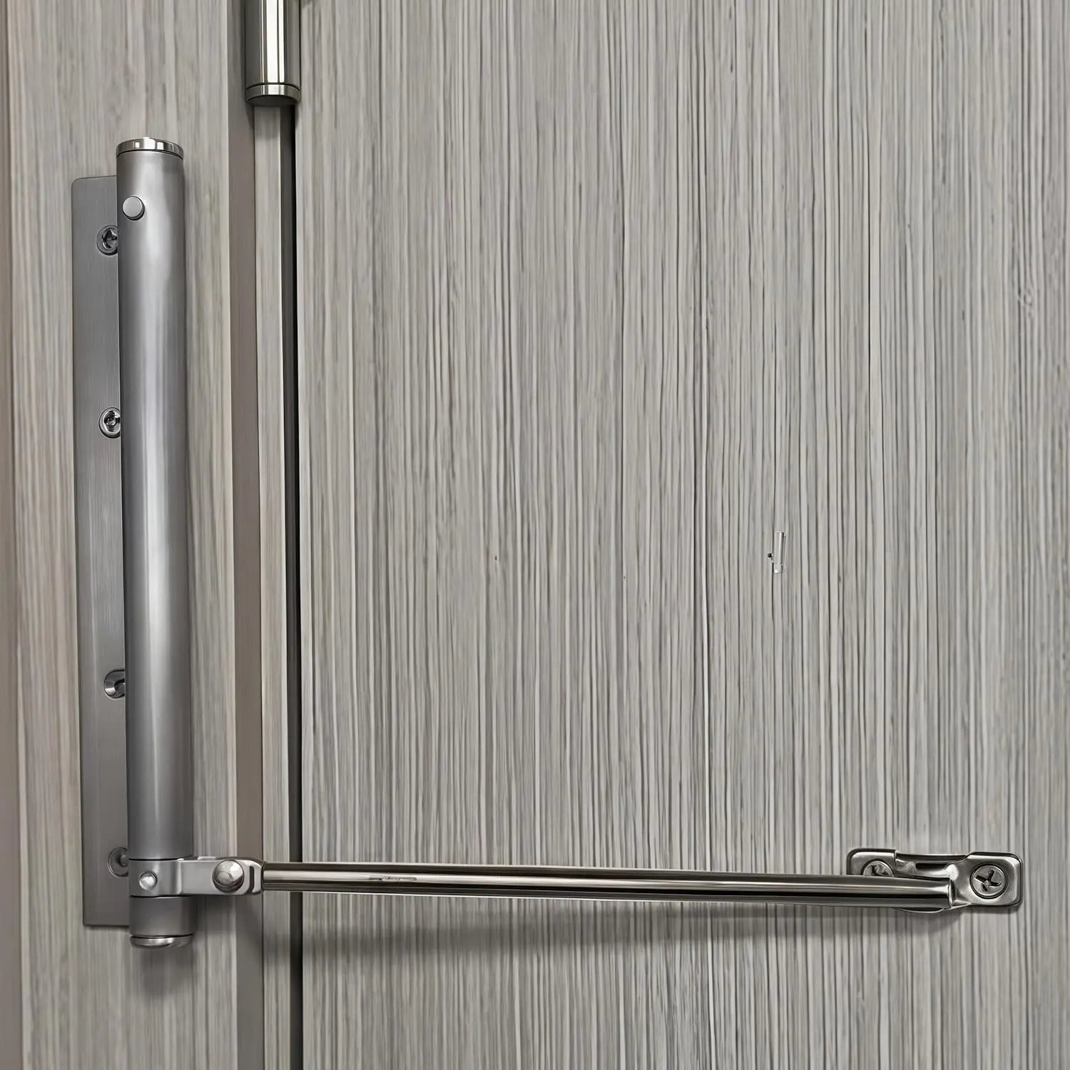 Dørlukker Hydraulisk til Indendørs Døre, Justerbar, Sølv/Sort - - Home Improvement > Hardware > Door Hardware > Door Closers - {{ product_tags }