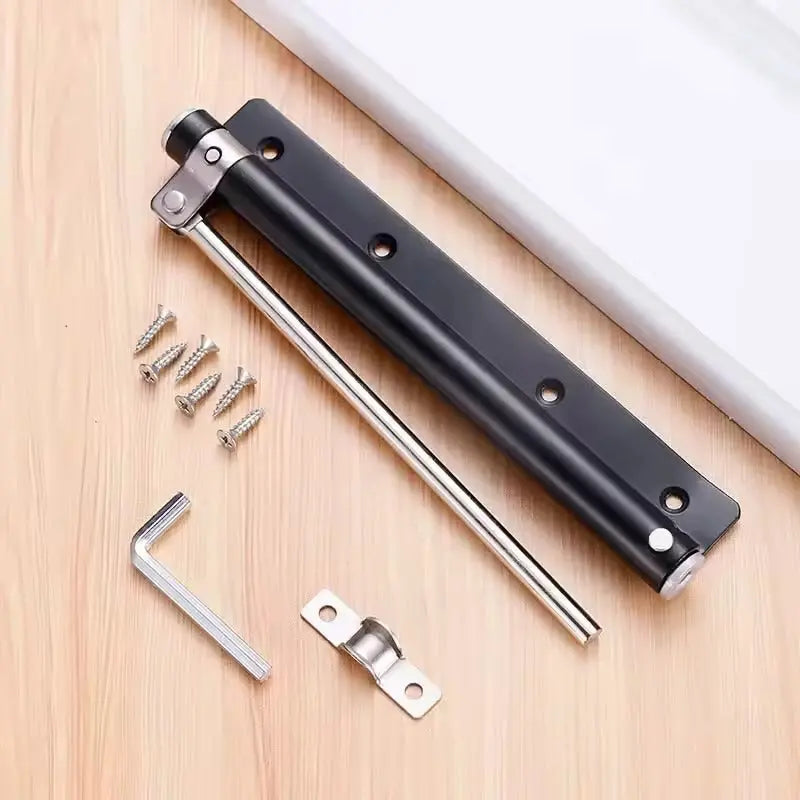 Dørlukker Hydraulisk til Indendørs Døre, Justerbar, Sølv/Sort - - Home Improvement > Hardware > Door Hardware > Door Closers - {{ product_tags }