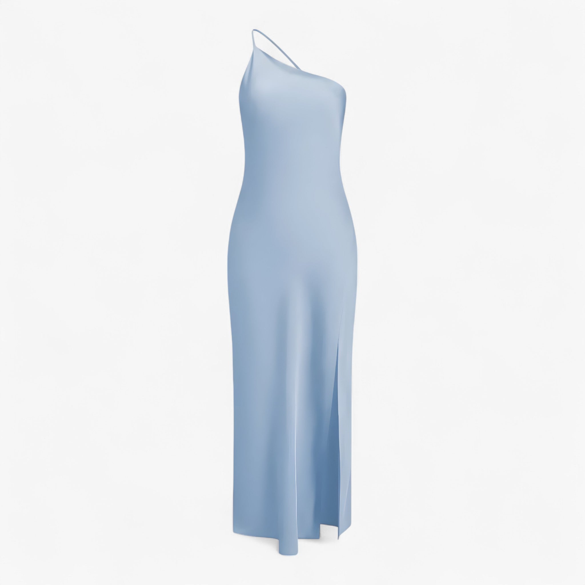 Jenny | Lang Satin Kjole Moonlight - Blå - women's fashion - {{ product_tags }