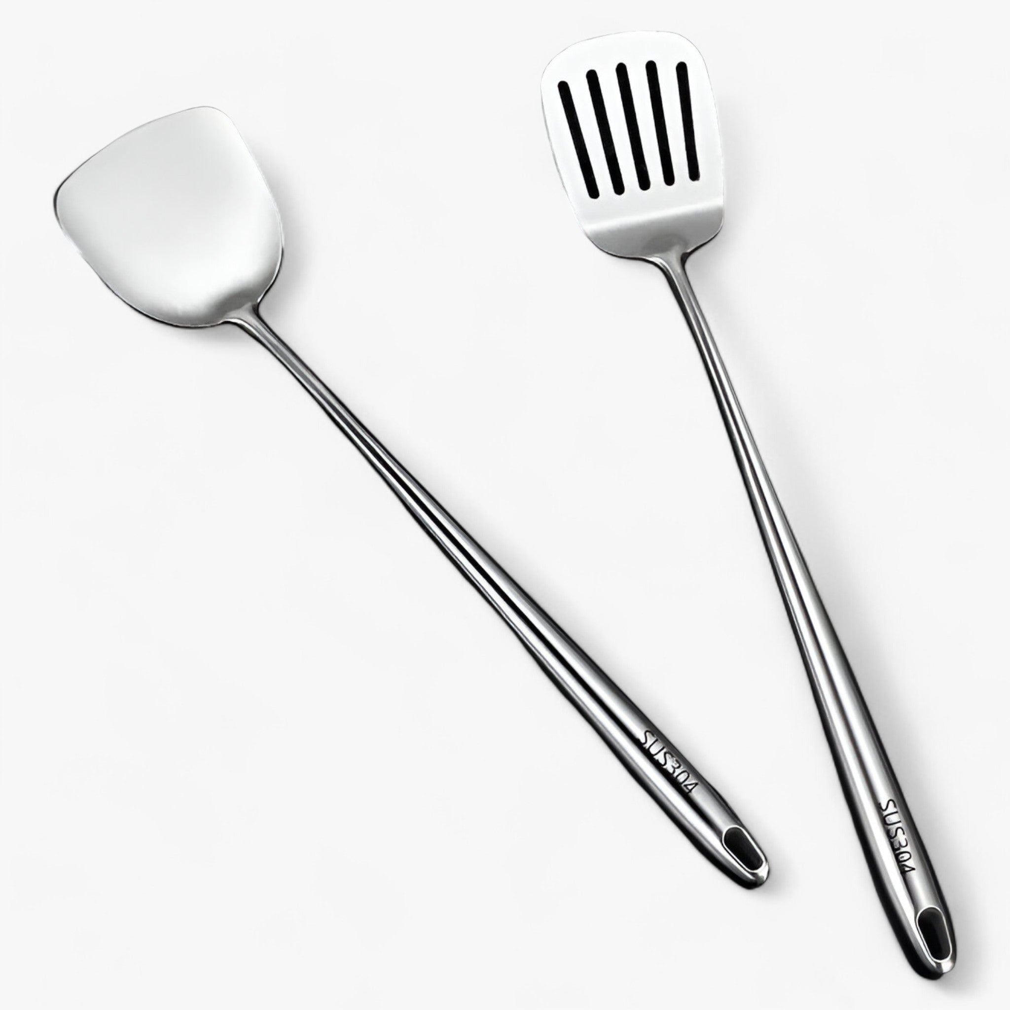 Rustfrit køkkenudstyr | Pålideligt, alsidigt kogegrej - Ske + Ske med slå - house & garden - {{ product_tags }