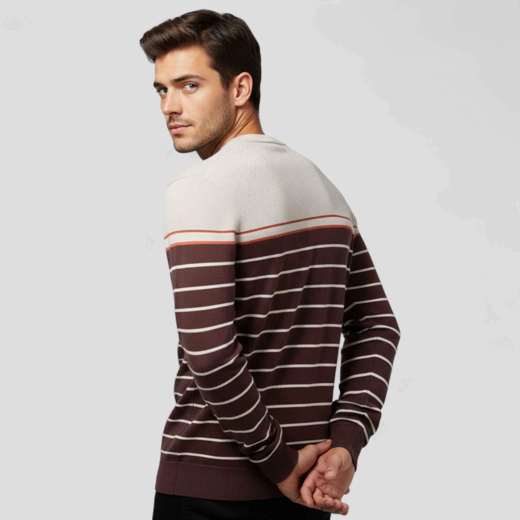 Calvin | Efterårsstribet premium sweater varm, elastisk og med perfekt stil - - Calvin | Efterårsstribet premium sweater varm, elastisk og med perfekt stil - €25 - {{ product_tags }