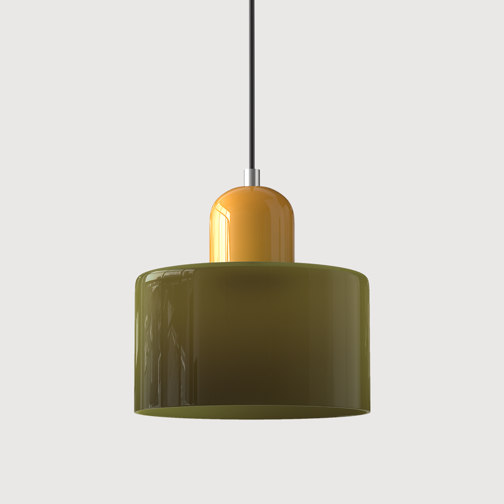 Bauhaus Farvet Glas Pendellampe - Justerbar Højde - - Home Decor - {{ product_tags }