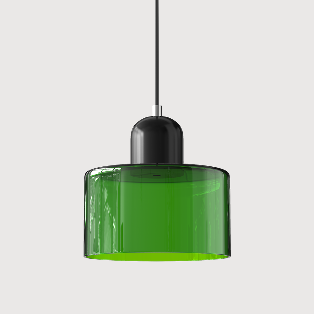 Bauhaus Farvet Glas Pendellampe - Justerbar Højde - - Home Decor - {{ product_tags }