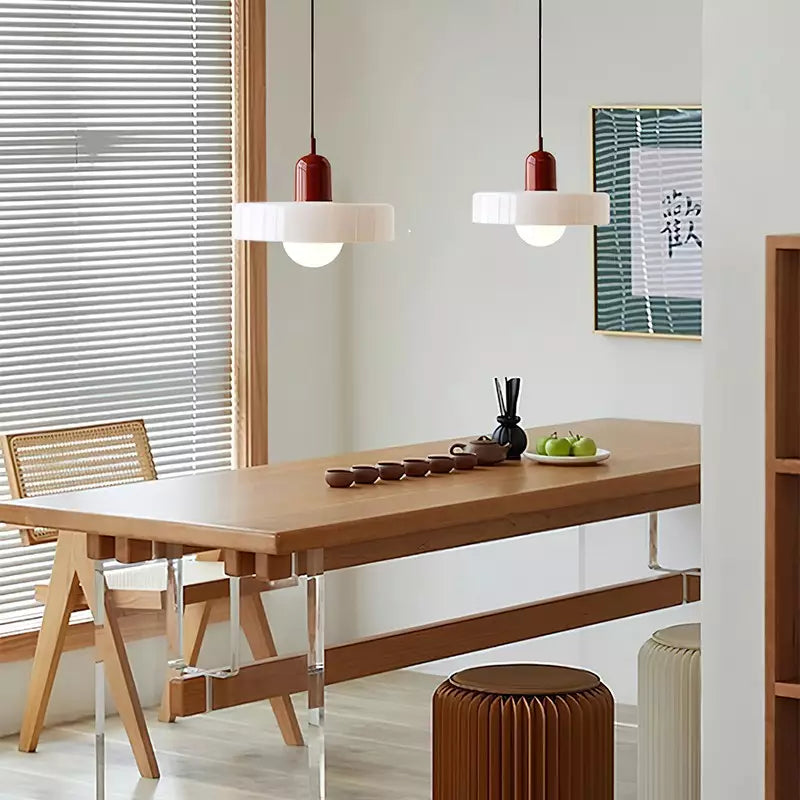 Bauhaus-Stil Glaspendel med Ringskærm