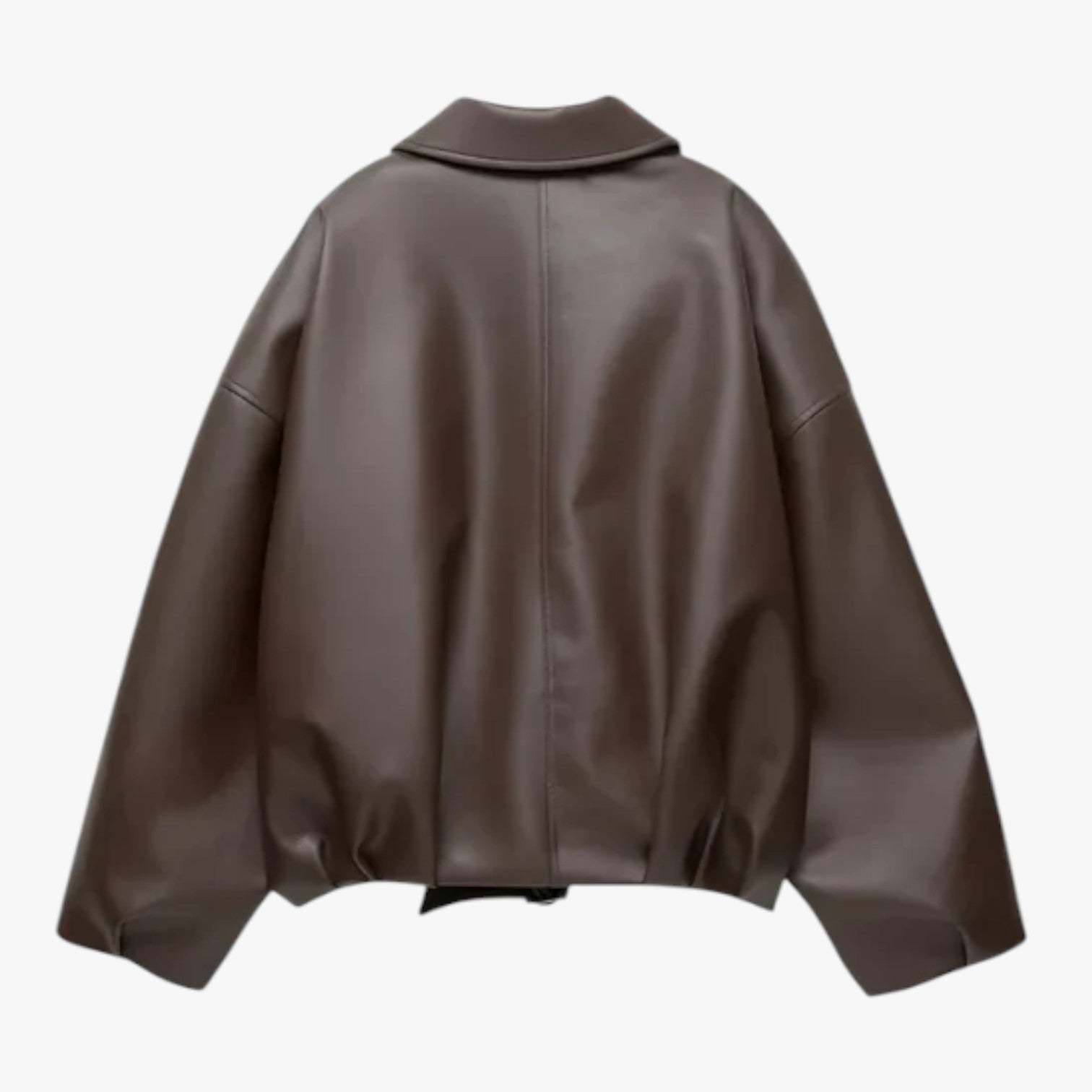 Erica | Kvinders Kort Læderjakke med Bælte - - Kvinders Jakker - {{ product_tags }