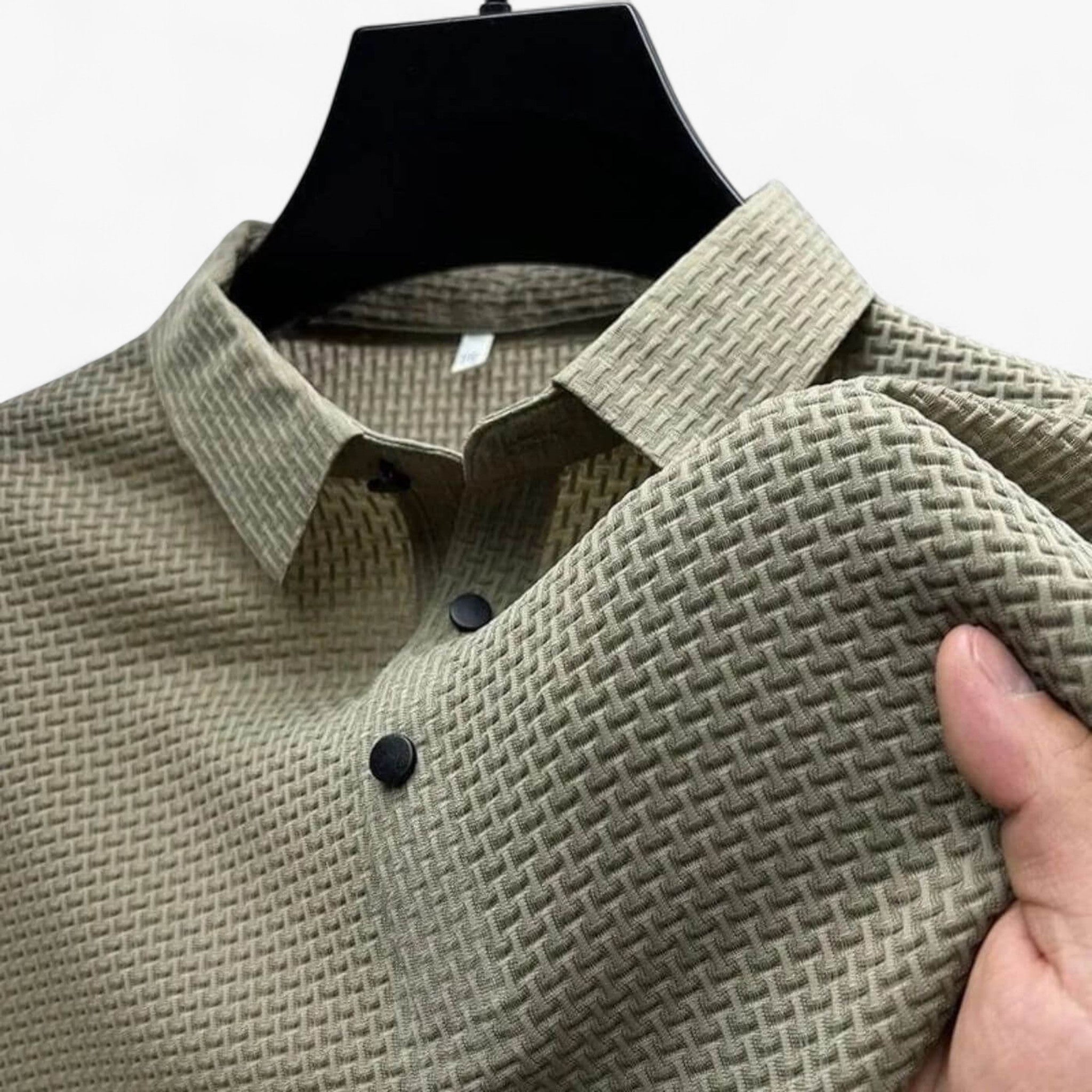 Bruno | Åndbar Polo - Khaki - men's fashion - {{ product_tags }