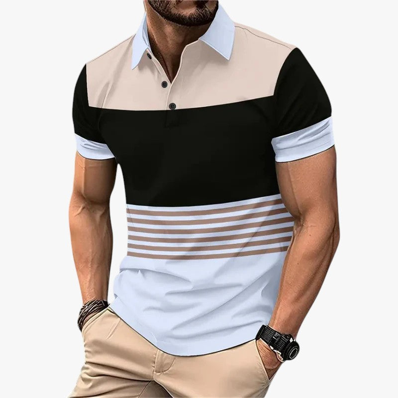 Lennard | Polotrøje med farveblok - Moderne stil og komfort - - men's fashion - {{ product_tags }