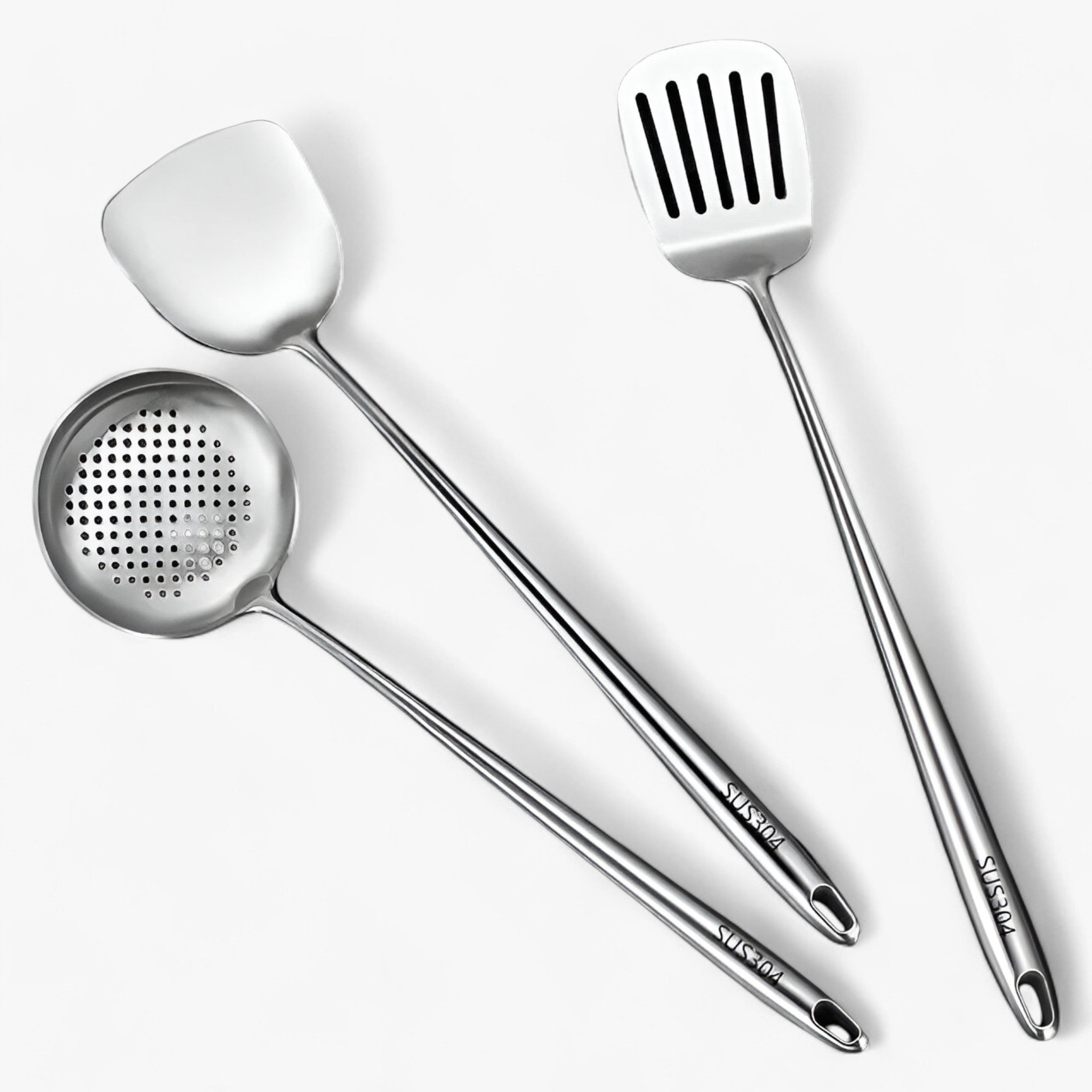 Rustfrit køkkenudstyr | Pålideligt, alsidigt kogegrej - Ske + Ske med slå + Skomager ske - house & garden - {{ product_tags }