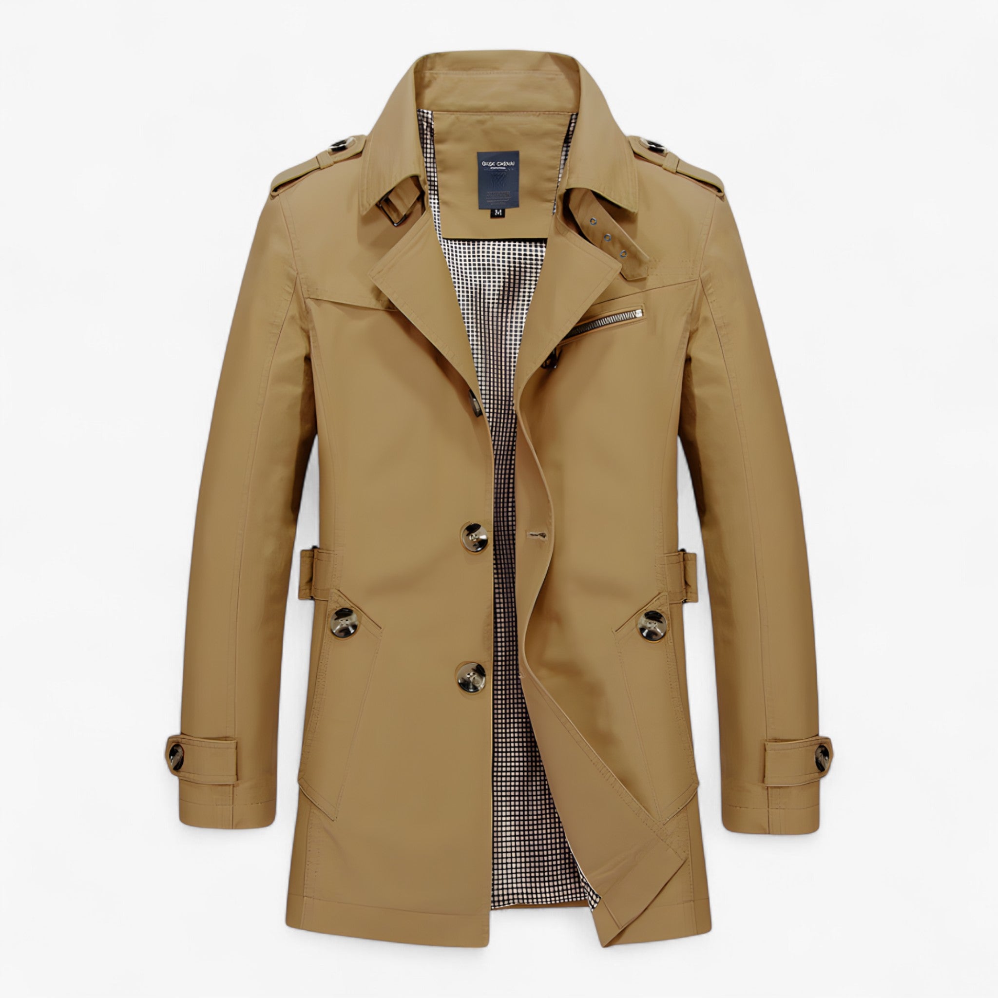 Jess | Bomuldsfrakke – Komfort og Stil i Ét - Mørk khaki - women's fashion - {{ product_tags }