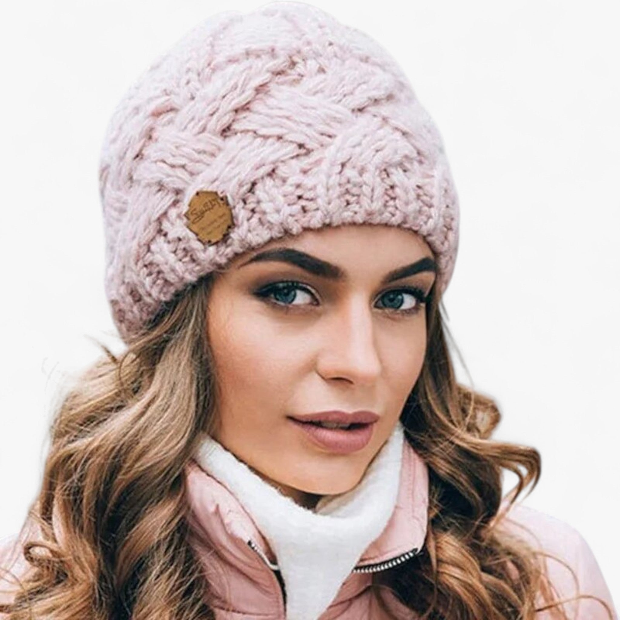 Cecelia | Blød og moderigtig strikket hue - Lyserød - Hats - {{ product_tags }