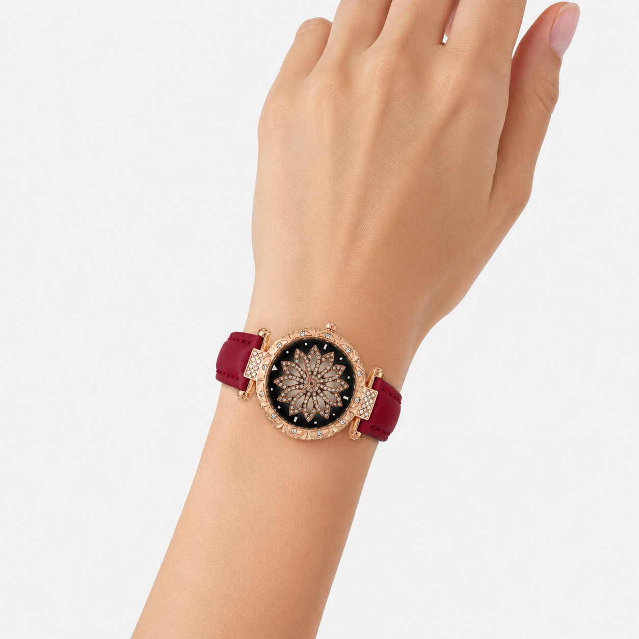 Yolanda | Candy Crystal Quartz dameur med læderrem - - watches - {{ product_tags }