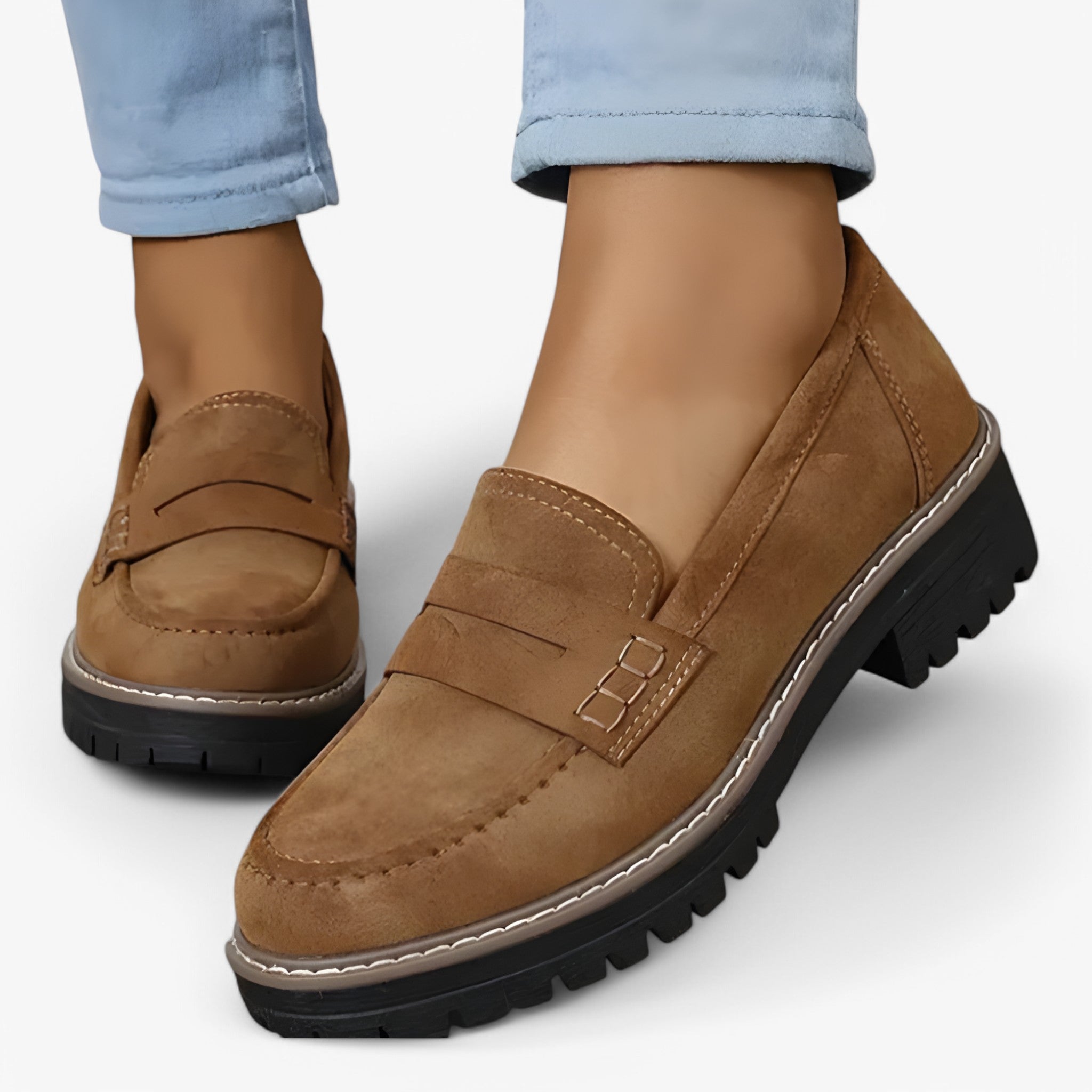 Flavia | Tykkede Mokkasiner til Kvinder - Brun - women's fashion - {{ product_tags }