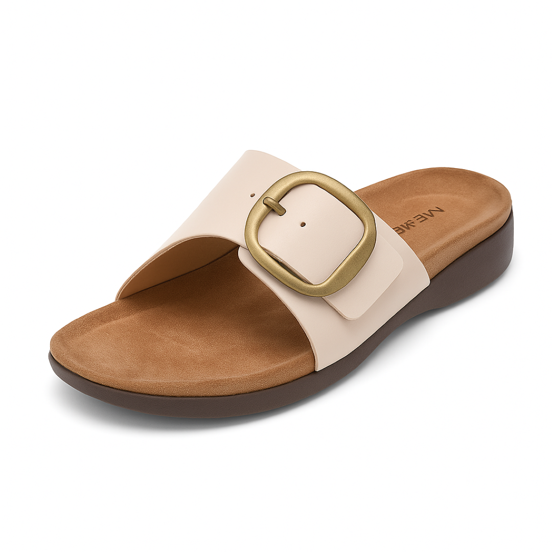Avia | Matte spænderandal – Naturlig elegance ved hvert skridt - Beige - Avia | Matte spænderandal – Naturlig elegance ved hvert skridt - €25 - {{ product_tags }