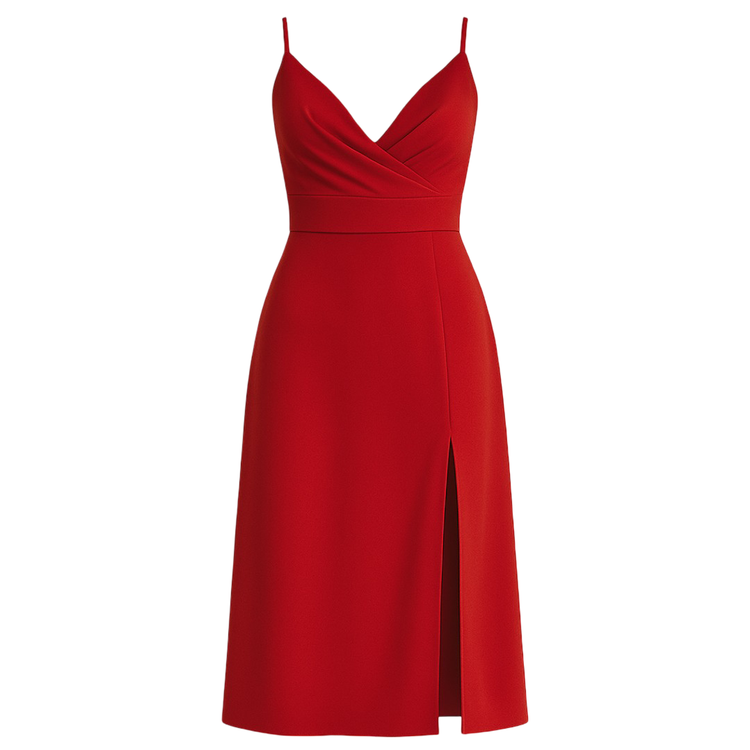 Felicity | Lang satin kjole hvor elegance møder moderne glamour - Rød - women's fashion - {{ product_tags }