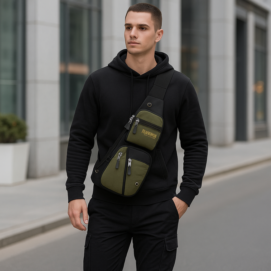 Jacob | Taktisk brysttaske – Multi-lynlås, vandafvisende, tyverisikret design - - bags - {{ product_tags }
