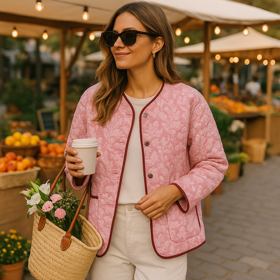 Heidi | Steppjakke med blomsterprint - Komfort med et strejf af vintage - - women's fashion - {{ product_tags }