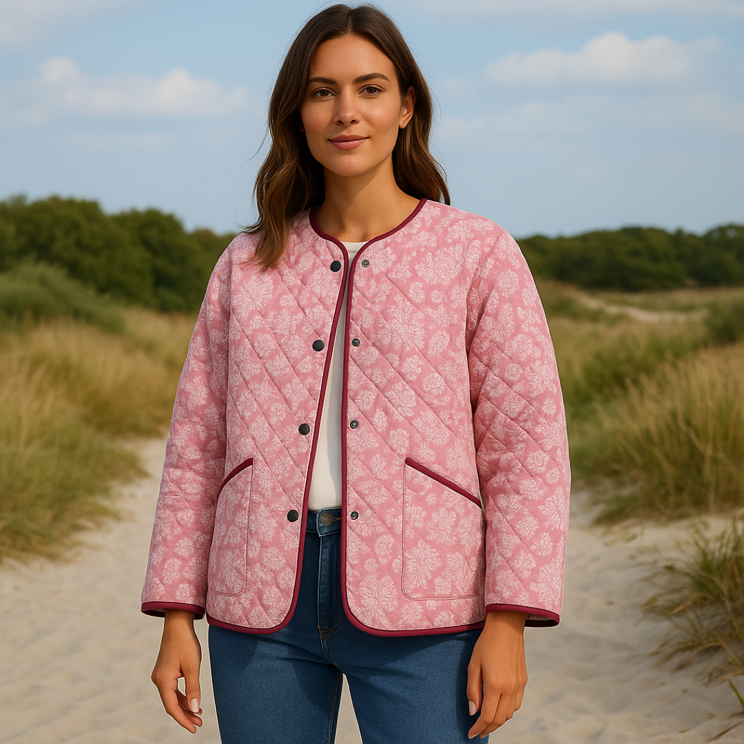 Heidi | Steppjakke med blomsterprint - Komfort med et strejf af vintage - - women's fashion - {{ product_tags }