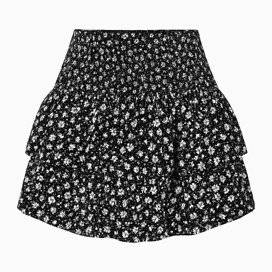 Savannah | Boho-Miniröcke mit hoher Taille - Sort blomst - women's fashion - {{ product_tags }