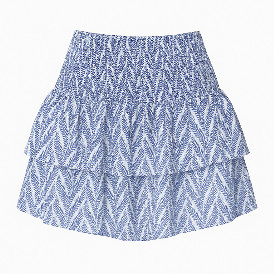 Savannah | Boho-Miniröcke mit hoher Taille - Blå blade - women's fashion - {{ product_tags }