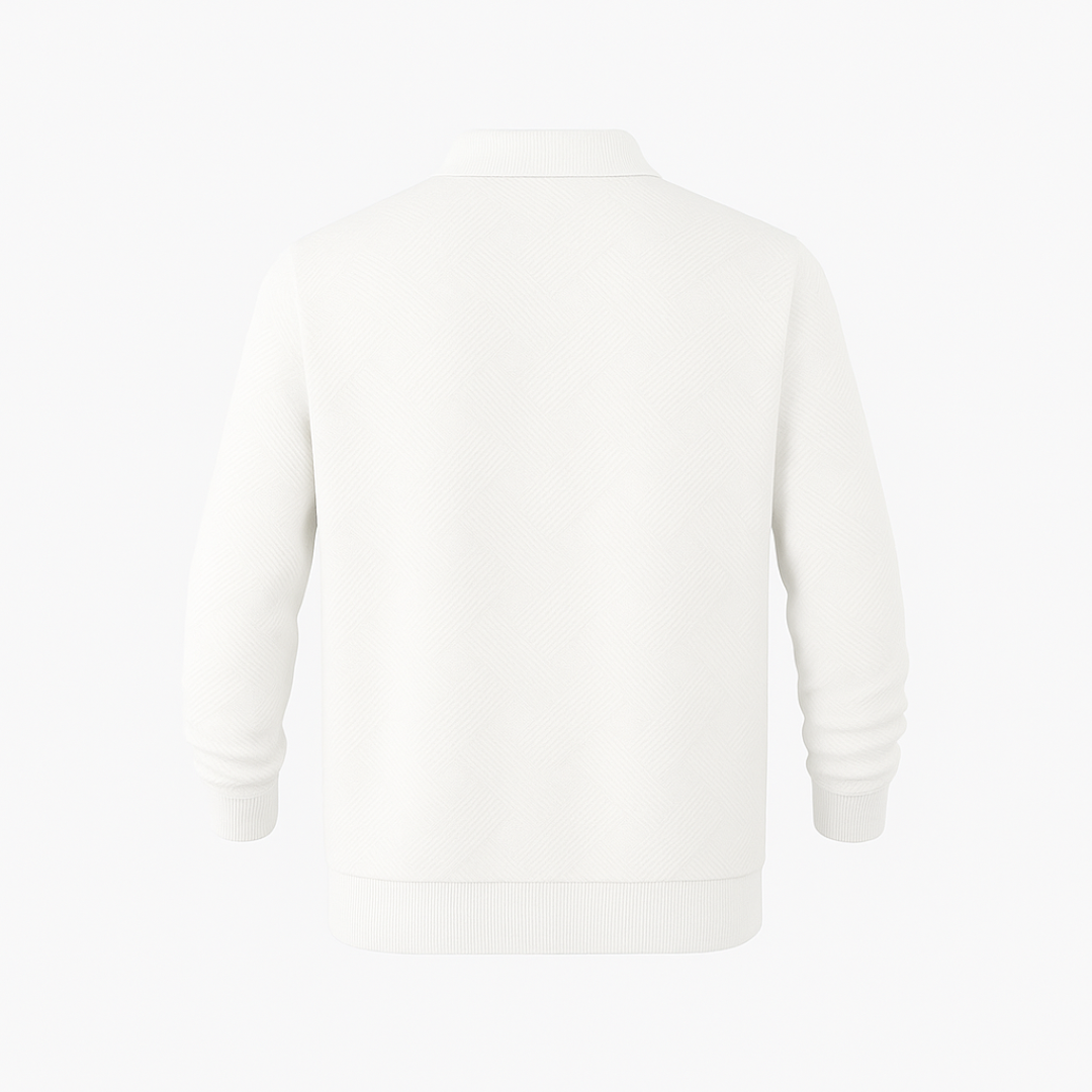 Victor | Textureret herrepullover med kvart lynlås - Moderne pasform - - men's fashion - {{ product_tags }