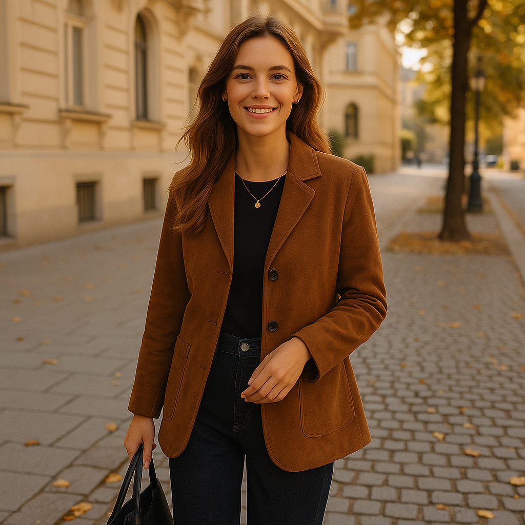 Emilia | Ruskindsjakke - Ubesværet Skræddersyet Pasform - - coats - {{ product_tags }