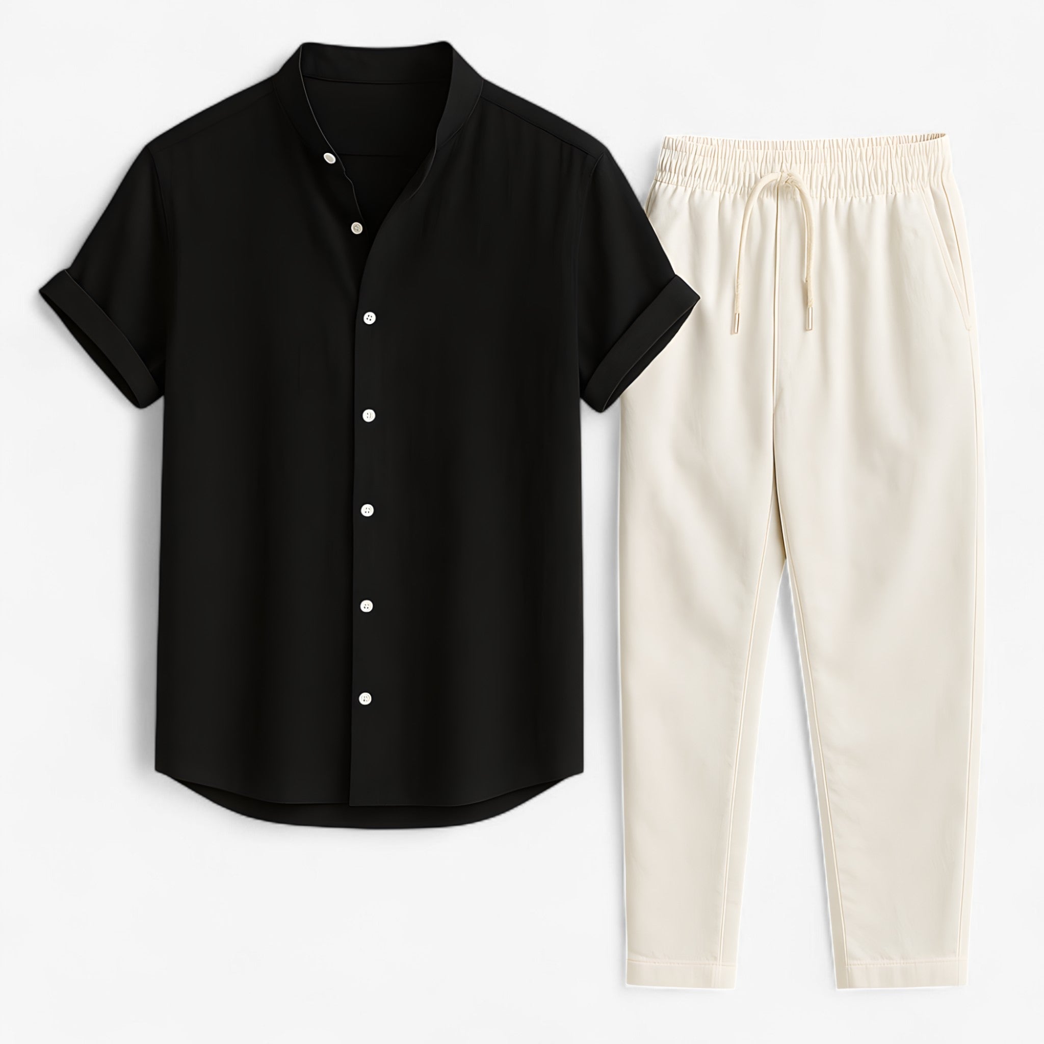 Maxim | Linnedragt med afslappet snit og komfortabel elegance - Sort - men's fashion - {{ product_tags }