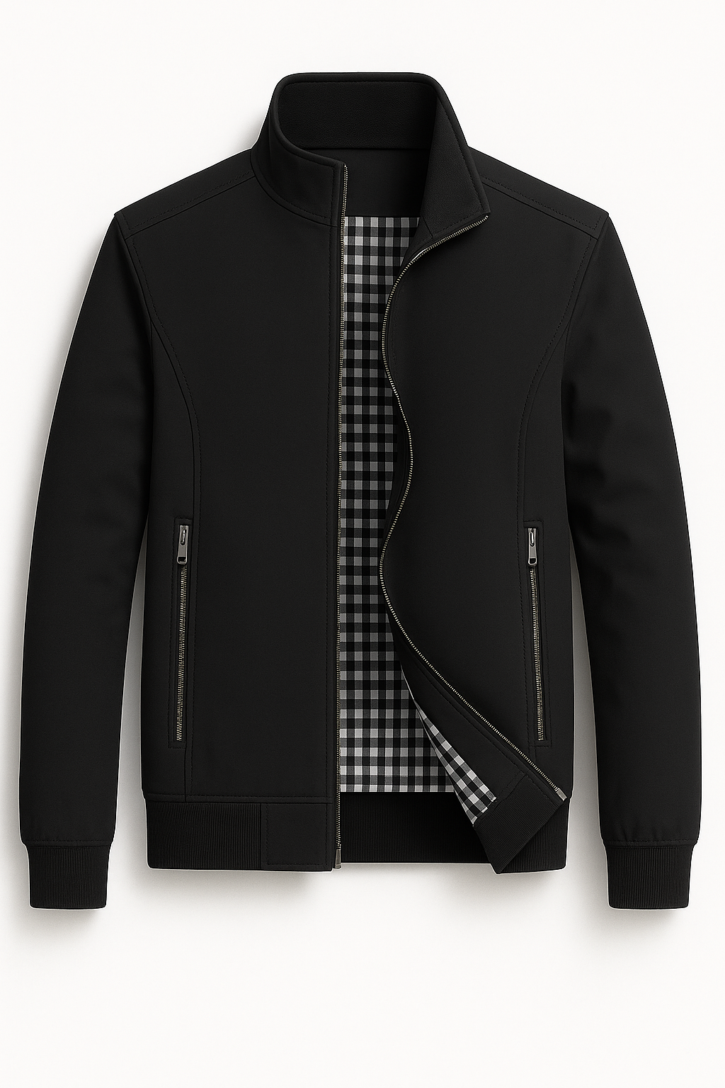 Gabriel | Herre jakke med lynlås – Elegant urban stil - Sort - men's fashion - {{ product_tags }