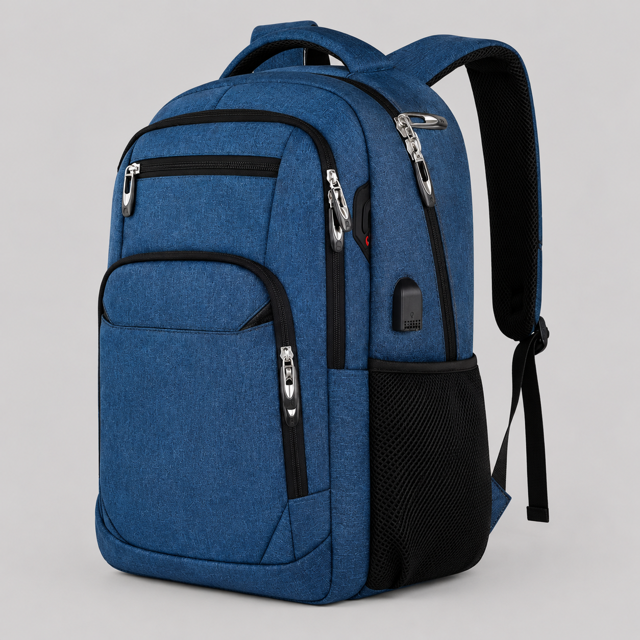 Rygsæk til Skole - Vandafvisende Model med Laptoprum og USB-Port