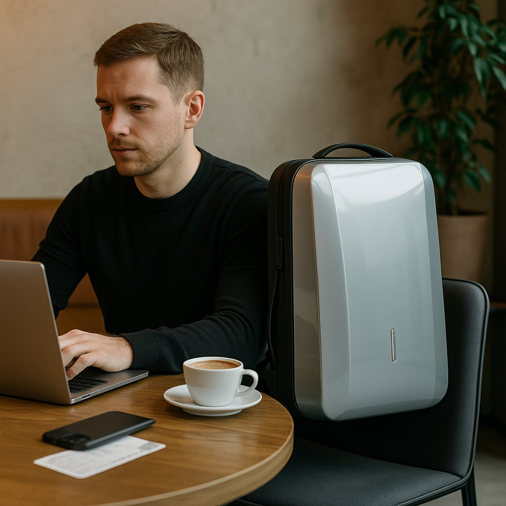 Renzo | Tyverisikret rygsæk lavet af ABS med indbygget lås - - bags - {{ product_tags }
