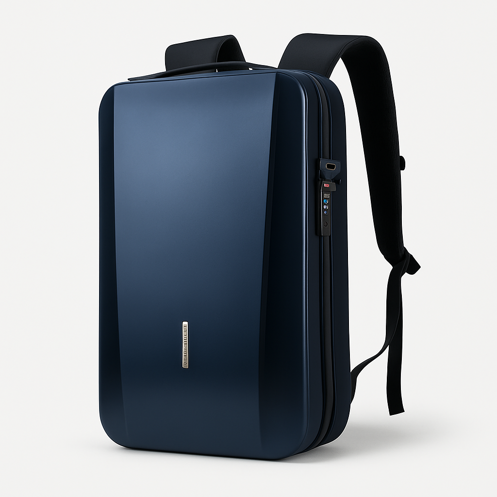 Renzo | Tyverisikret rygsæk lavet af ABS med indbygget lås - Blå - bags - {{ product_tags }