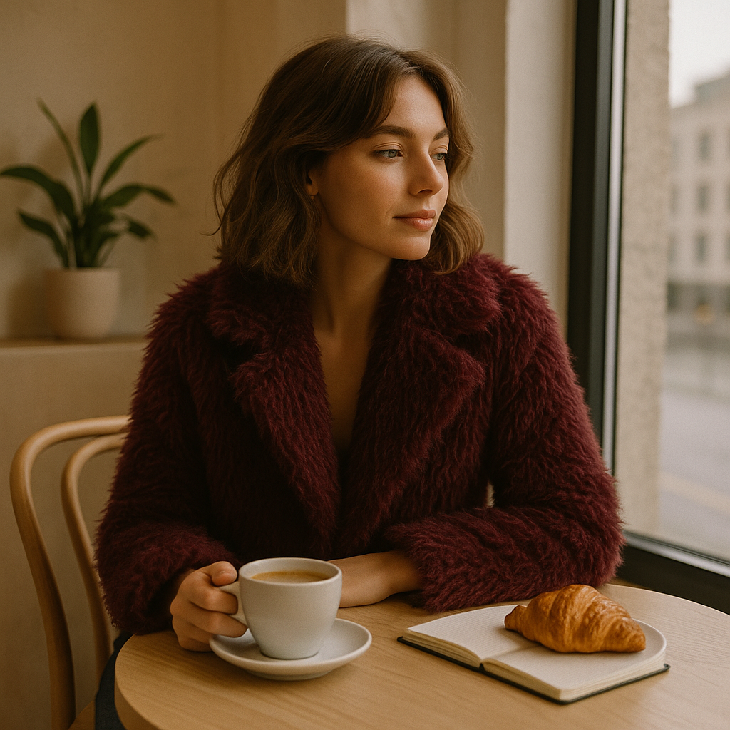 Alessia | Jakke med pelseffekt og moderne design - - women's fashion - {{ product_tags }