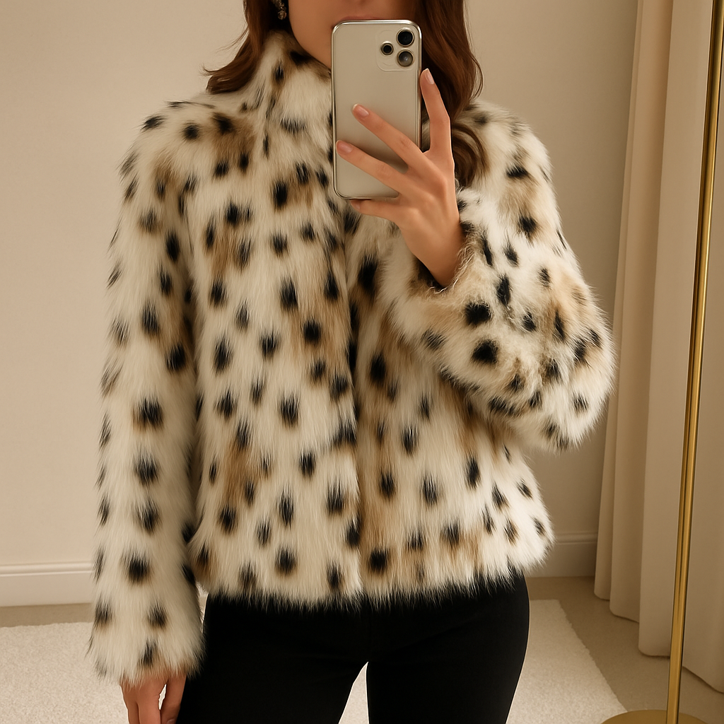 Flavia | Elegant oversized jakke i syntetisk pels - - women's fashion - {{ product_tags }